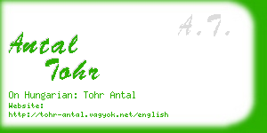 antal tohr business card